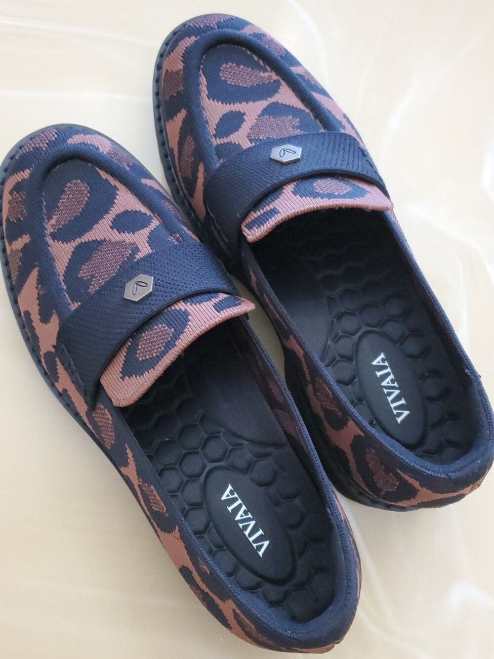 Vivaia Francesca Round-Toe Platform Chunky Heel Loafers Leopard Size 37.5 US 7 - Picture 7 of 14
